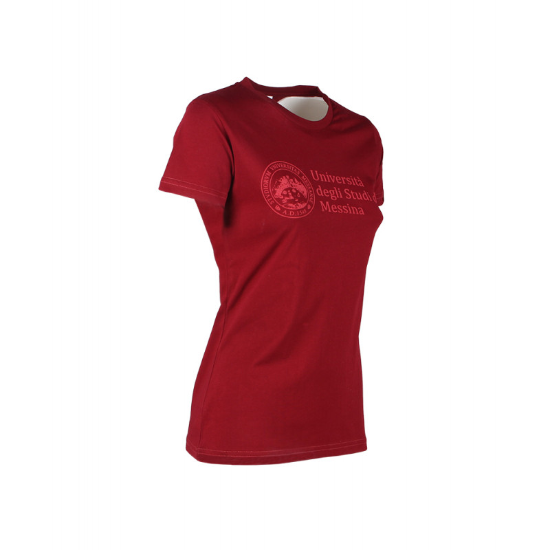 T-SHIRT DONNA ROSSA LOGO ROSSO UNIME