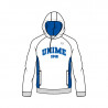 HOODIE UNISEX WHITE/BLUE