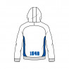 HOODIE UNISEX WHITE/BLUE